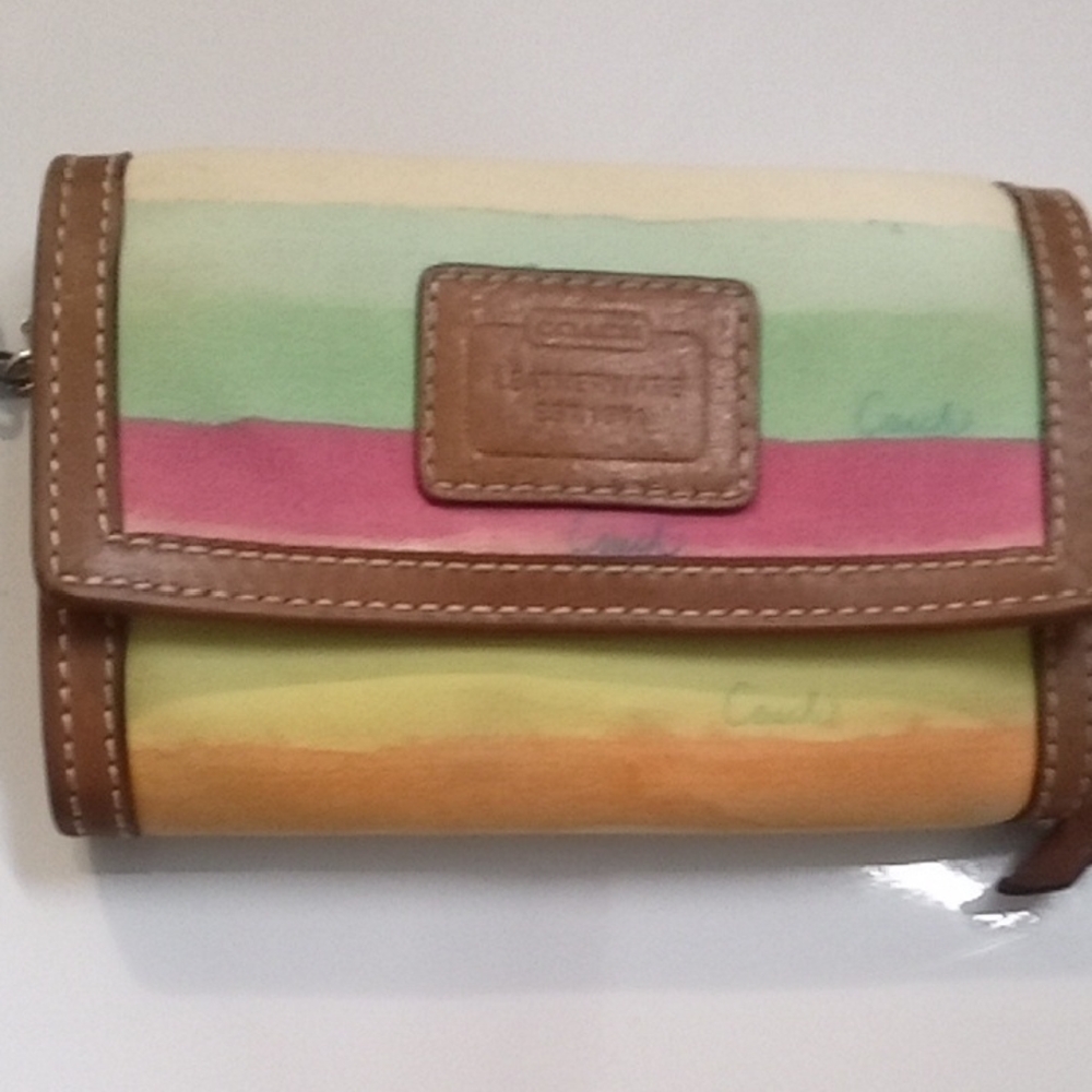 Coach Multicolor Striped Women's Wallet